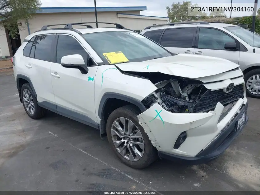 2022 Toyota Rav4 Xle Premium VIN: 2T3A1RFV1NW304160 Lot: 45674669