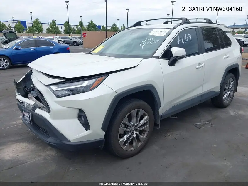 2022 Toyota Rav4 Xle Premium VIN: 2T3A1RFV1NW304160 Lot: 45674669