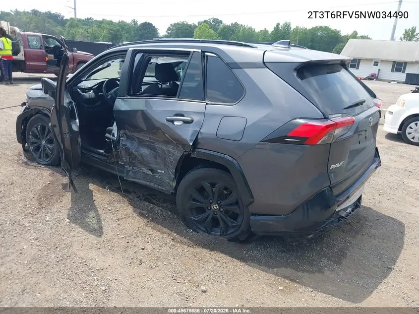2022 Toyota Rav4 Hybrid Se VIN: 2T3T6RFV5NW034490 Lot: 45675686