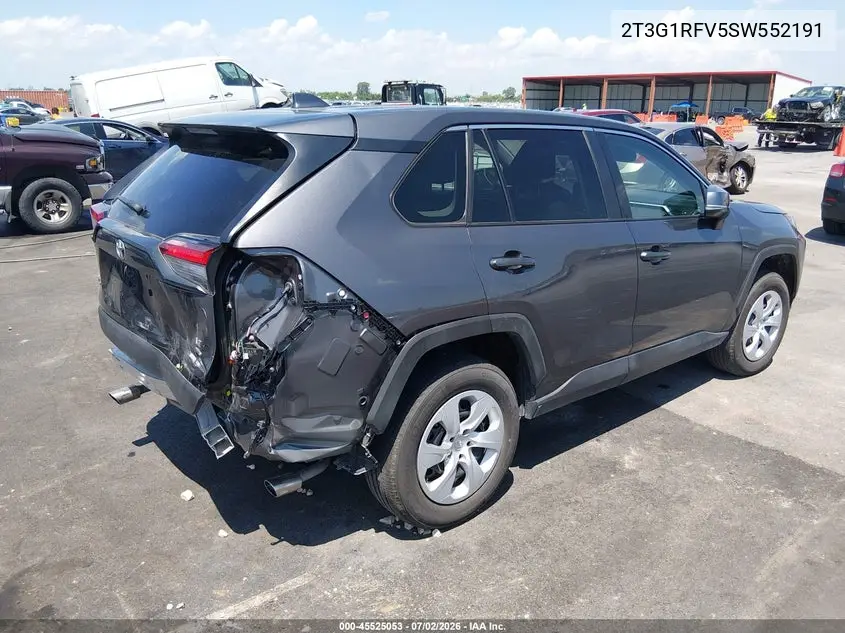 2025 Toyota Rav4 Le VIN: 2T3G1RFV5SW552191 Lot: 45525053