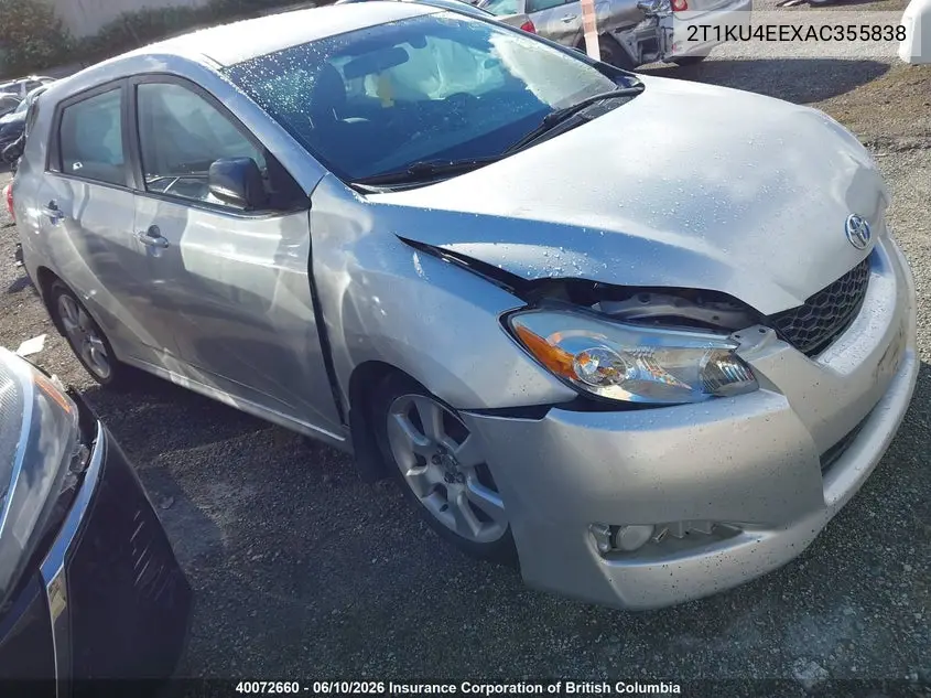 2010 Toyota Corolla Matrix VIN: 2T1KU4EEXAC355838 Lot: 40072660
