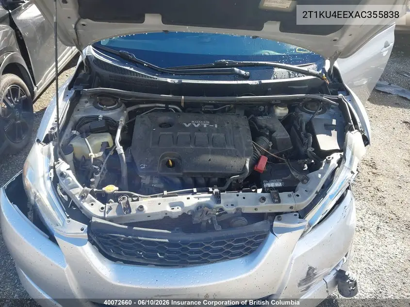 2010 Toyota Corolla Matrix VIN: 2T1KU4EEXAC355838 Lot: 40072660