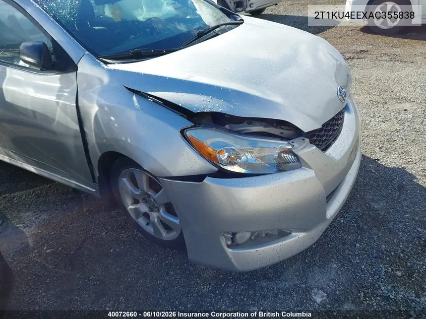 2010 Toyota Corolla Matrix VIN: 2T1KU4EEXAC355838 Lot: 40072660