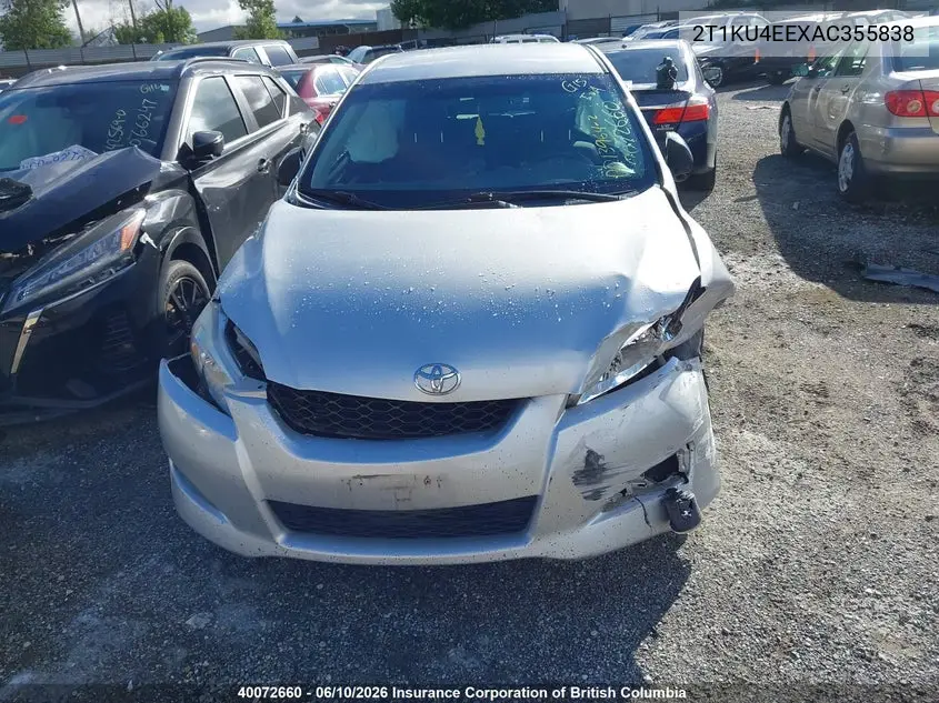 2010 Toyota Corolla Matrix VIN: 2T1KU4EEXAC355838 Lot: 40072660