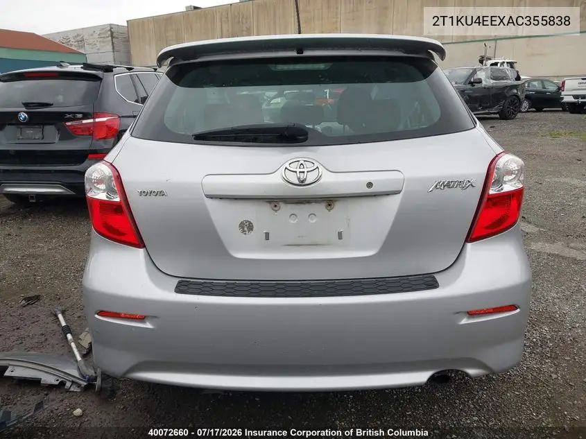 2010 Toyota Corolla Matrix VIN: 2T1KU4EEXAC355838 Lot: 40072660