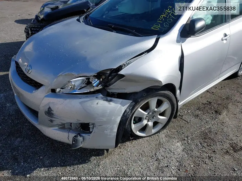 2010 Toyota Corolla Matrix VIN: 2T1KU4EEXAC355838 Lot: 40072660