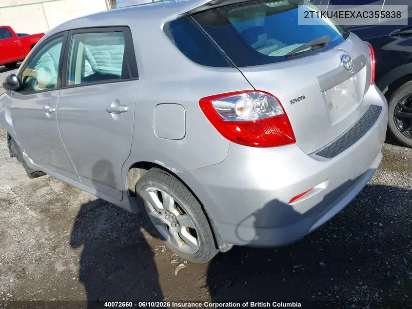 2010 Toyota Corolla Matrix VIN: 2T1KU4EEXAC355838 Lot: 40072660