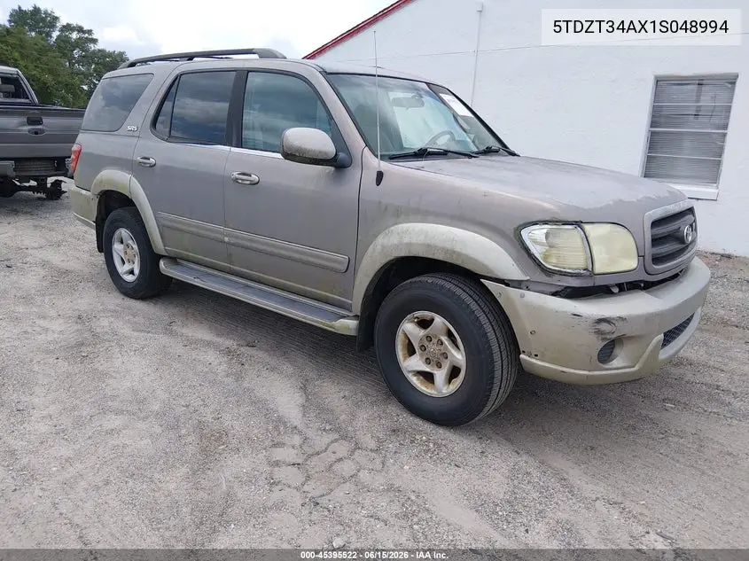 2001 Toyota Sequoia Sr5 V8 VIN: 5TDZT34AX1S048994 Lot: 45395522