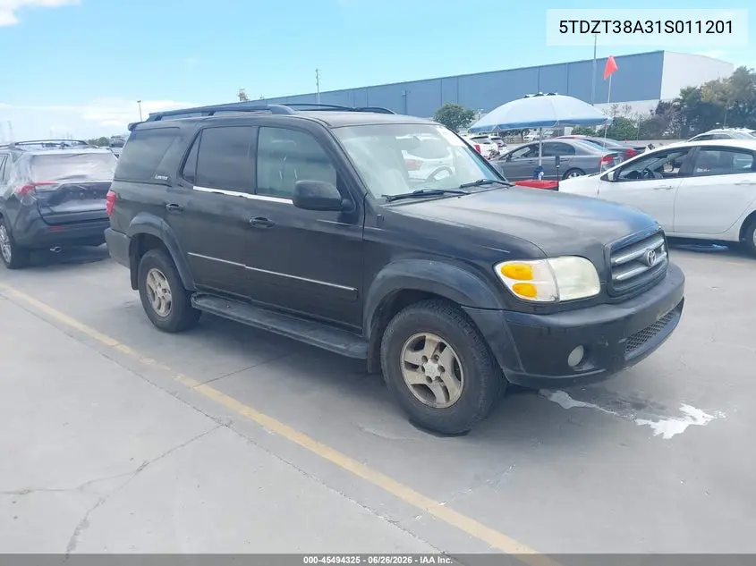 2001 Toyota Sequoia Limited V8 VIN: 5TDZT38A31S011201 Lot: 45494325