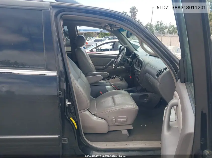 2001 Toyota Sequoia Limited V8 VIN: 5TDZT38A31S011201 Lot: 45494325