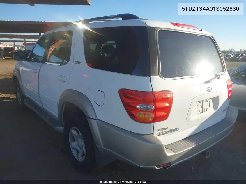 2001 Toyota Sequoia Sr5 V8 VIN: 5TDZT34A01S052830 Lot: 45508580