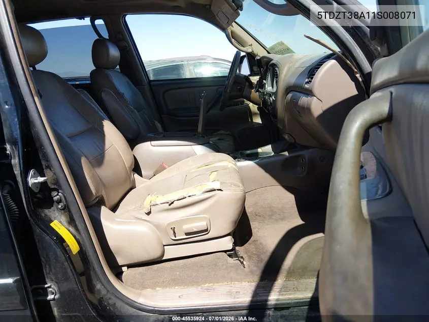 2001 Toyota Sequoia Limited V8 VIN: 5TDZT38A11S008071 Lot: 45535924