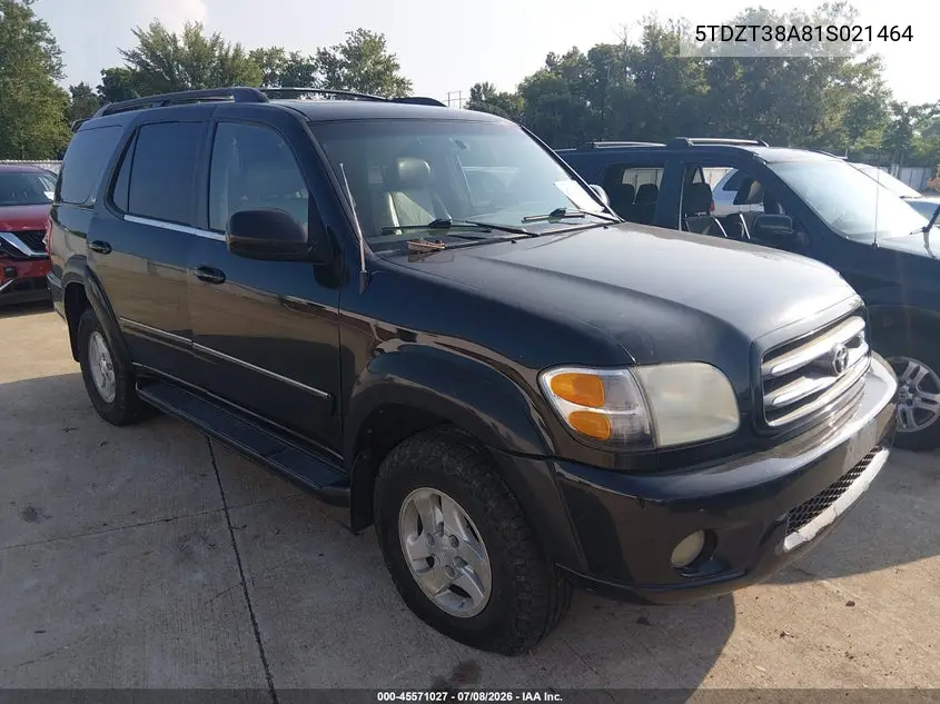 2001 Toyota Sequoia Limited V8 VIN: 5TDZT38A81S021464 Lot: 45571027