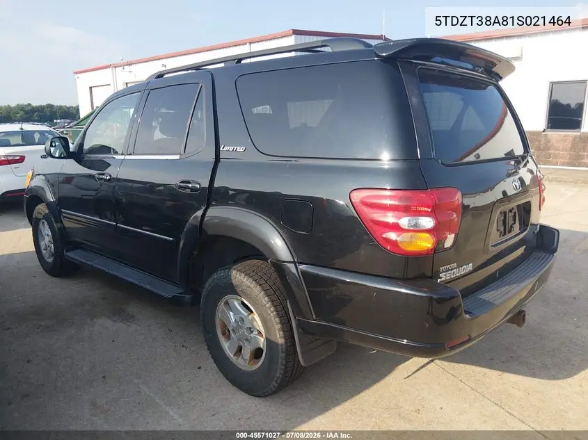 2001 Toyota Sequoia Limited V8 VIN: 5TDZT38A81S021464 Lot: 45571027