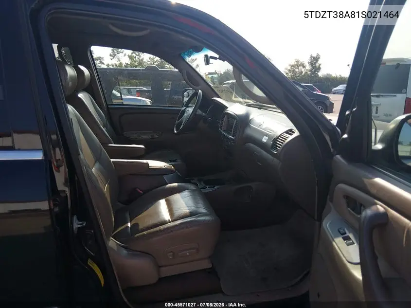 2001 Toyota Sequoia Limited V8 VIN: 5TDZT38A81S021464 Lot: 45571027