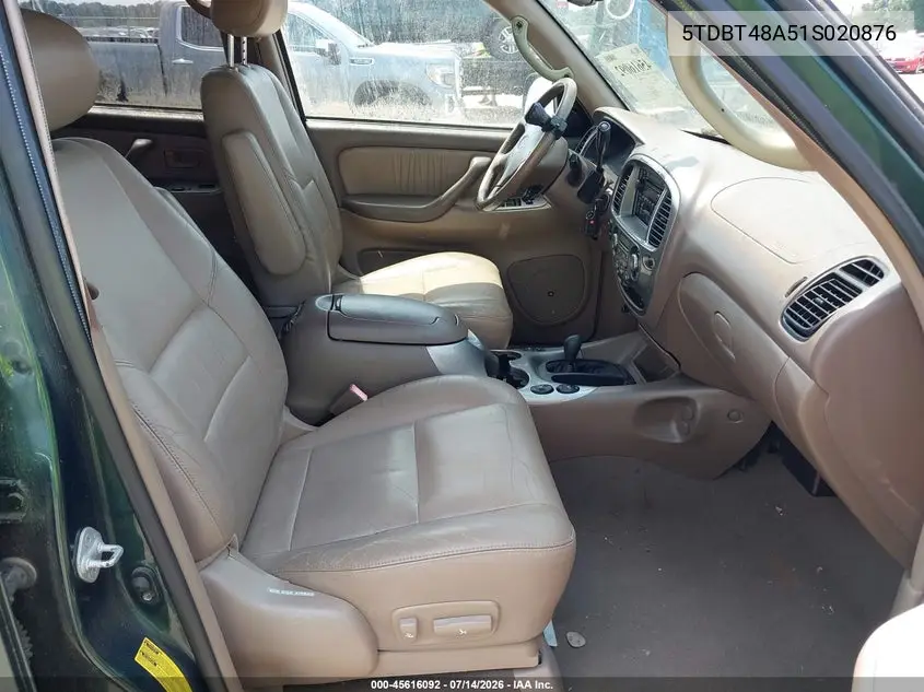 2001 Toyota Sequoia Limited V8 VIN: 5TDBT48A51S020876 Lot: 45616092
