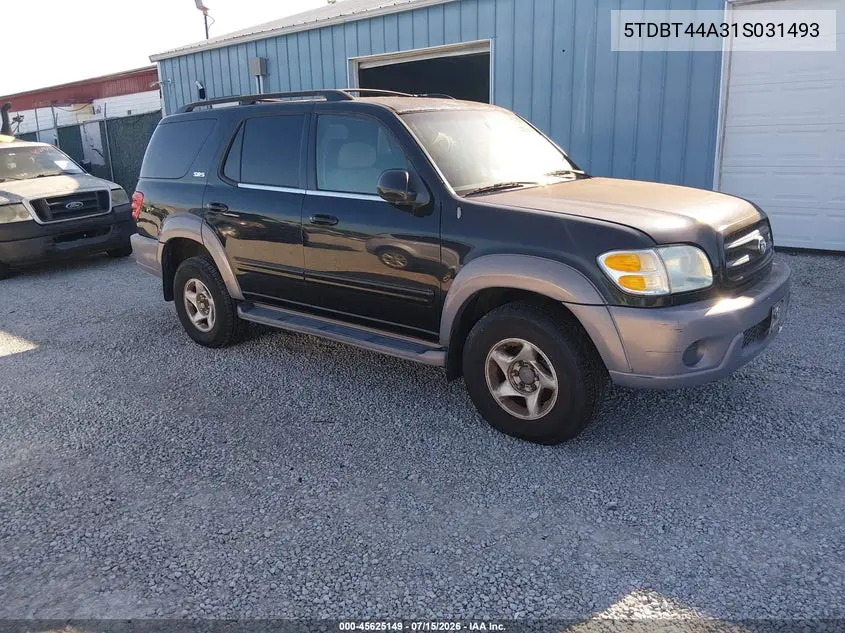 2001 Toyota Sequoia Sr5 V8 VIN: 5TDBT44A31S031493 Lot: 45625149