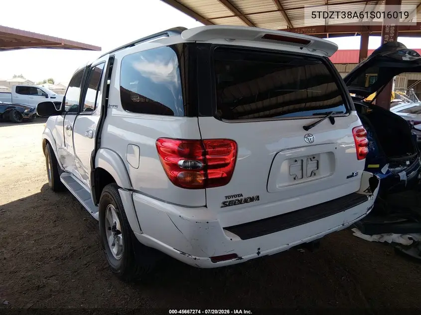 2001 Toyota Sequoia Limited V8 VIN: 5TDZT38A61S016019 Lot: 45667274