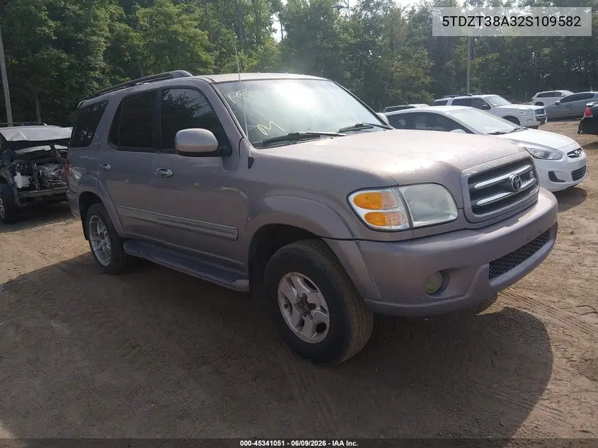 2002 Toyota Sequoia Limited V8 VIN: 5TDZT38A32S109582 Lot: 45341051