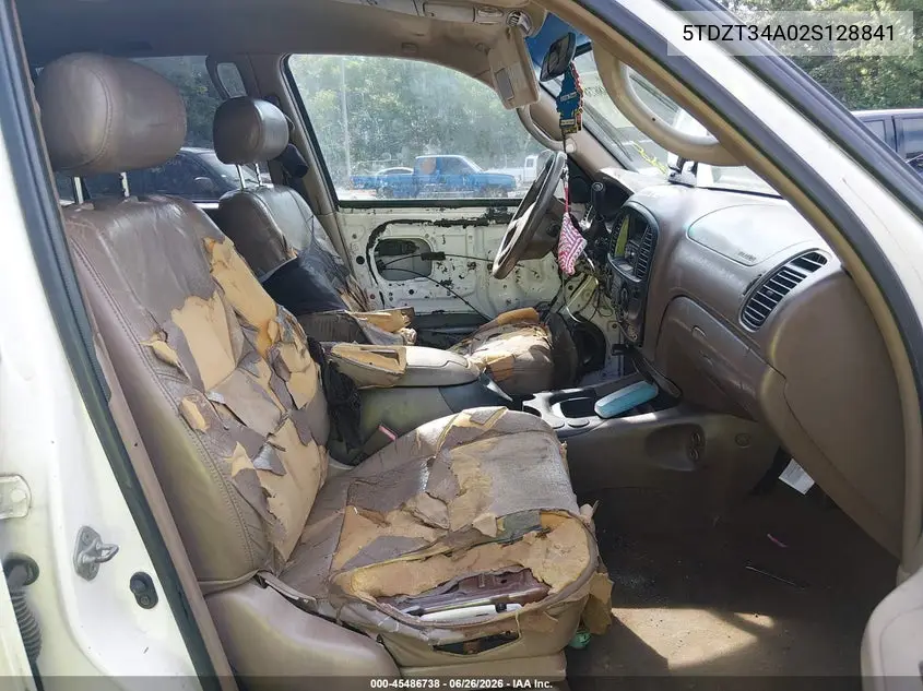 2002 Toyota Sequoia Sr5 V8 VIN: 5TDZT34A02S128841 Lot: 45486738