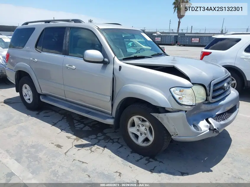 2002 Toyota Sequoia Sr5 V8 VIN: 5TDZT34AX2S132301 Lot: 45502673