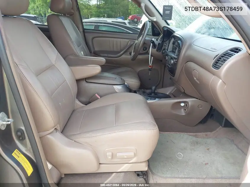 2003 Toyota Sequoia Limited V8 VIN: 5TDBT48A73S178459 Lot: 45213064