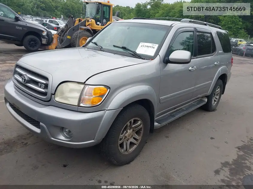 2003 Toyota Sequoia Limited V8 VIN: 5TDBT48A73S145669 Lot: 45390956