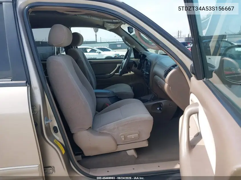 2003 Toyota Sequoia Sr5 V8 VIN: 5TDZT34A53S156667 Lot: 45469993