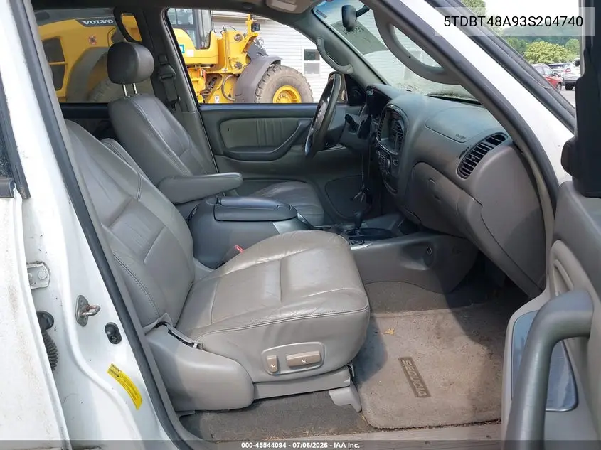 2003 Toyota Sequoia Limited V8 VIN: 5TDBT48A93S204740 Lot: 45544094