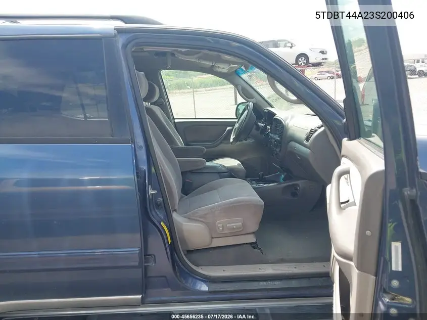 2003 Toyota Sequoia Sr5 V8 VIN: 5TDBT44A23S200406 Lot: 45656235
