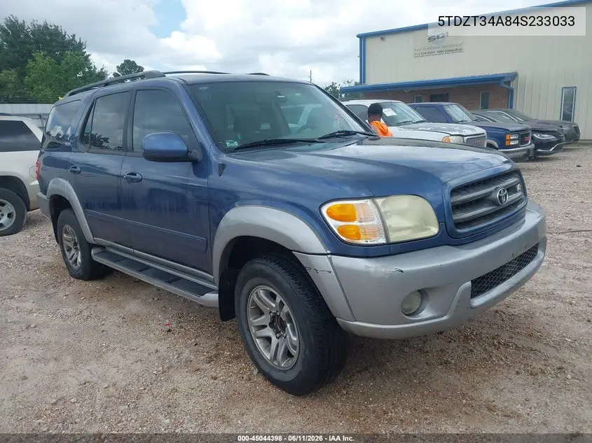 2004 Toyota Sequoia Sr5 V8 VIN: 5TDZT34A84S233033 Lot: 45044398