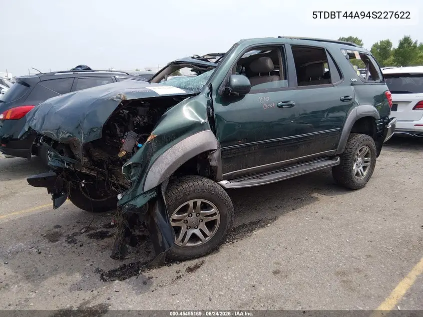 2004 Toyota Sequoia Sr5 V8 VIN: 5TDBT44A94S227622 Lot: 45455169