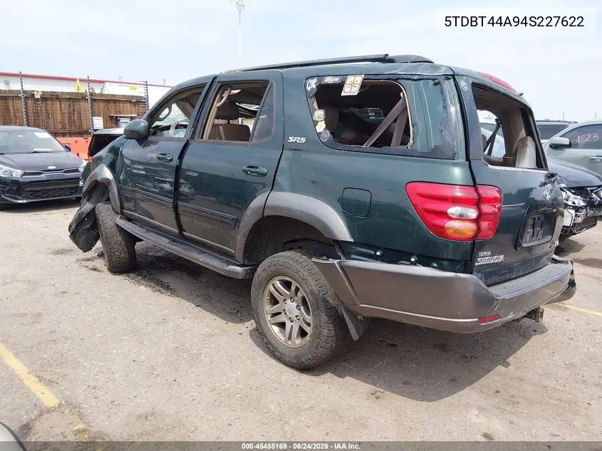2004 Toyota Sequoia Sr5 V8 VIN: 5TDBT44A94S227622 Lot: 45455169