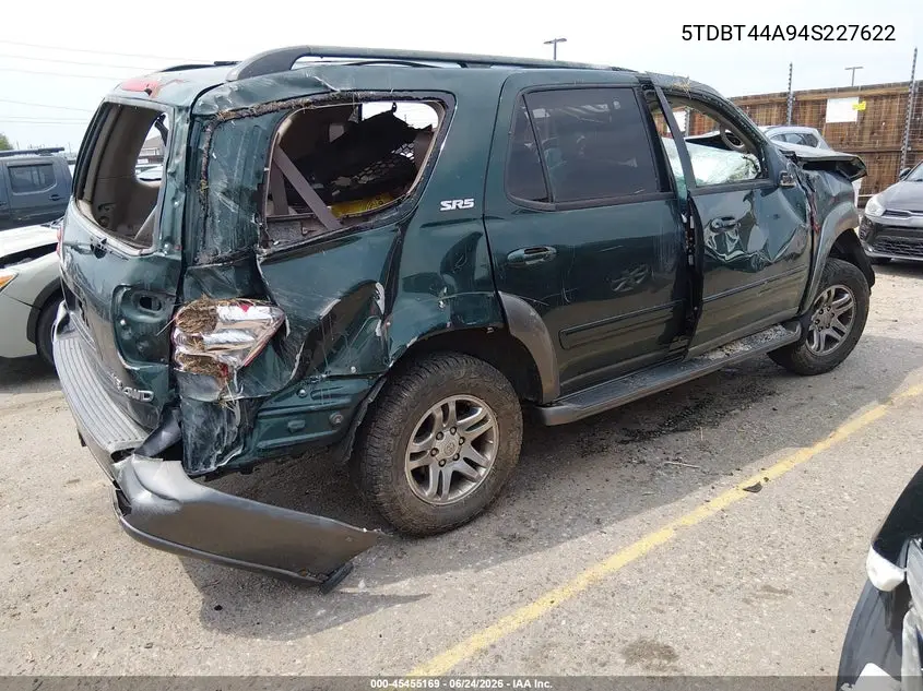 2004 Toyota Sequoia Sr5 V8 VIN: 5TDBT44A94S227622 Lot: 45455169