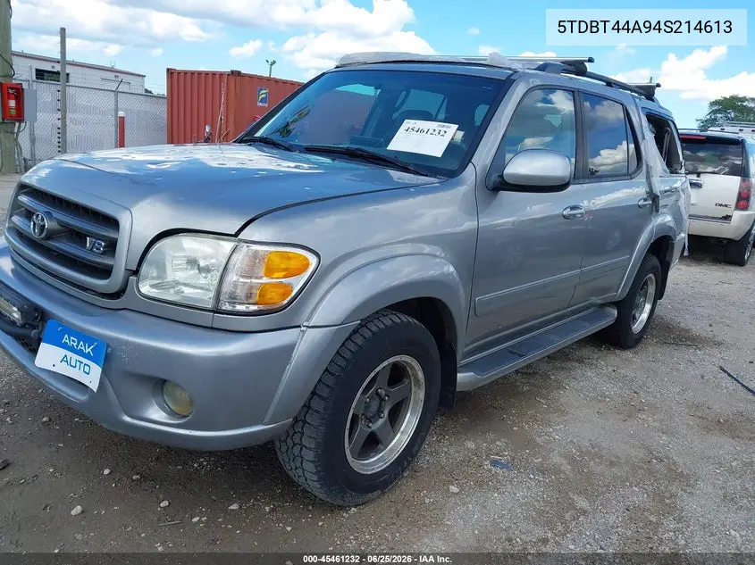 2004 Toyota Sequoia Sr5 V8 VIN: 5TDBT44A94S214613 Lot: 45461232
