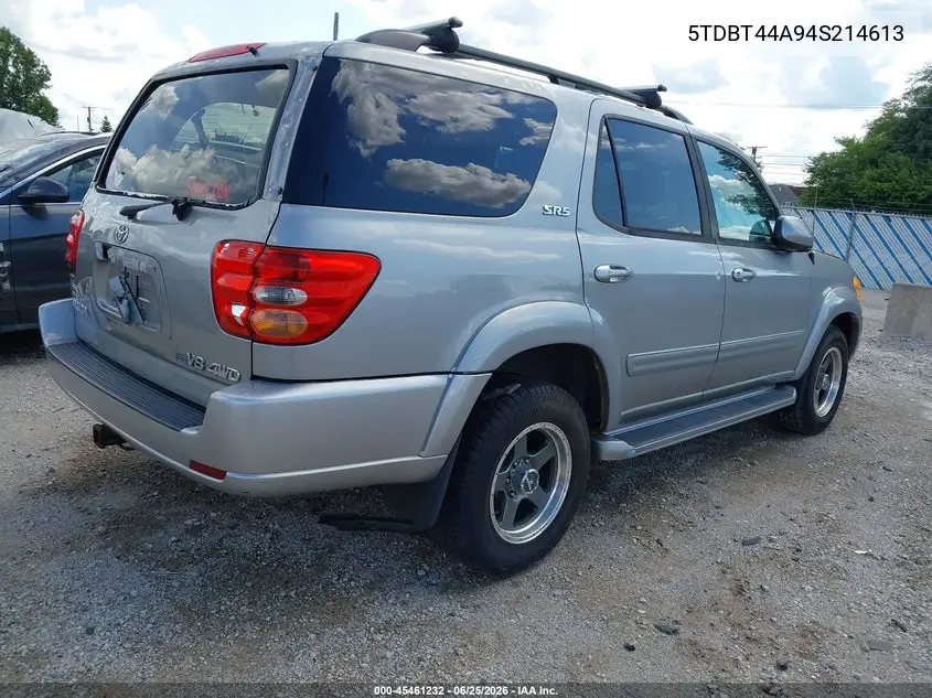 2004 Toyota Sequoia Sr5 V8 VIN: 5TDBT44A94S214613 Lot: 45461232