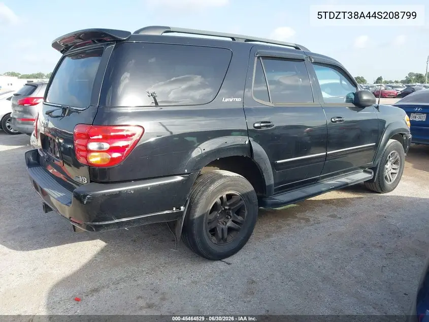 2004 Toyota Sequoia Limited V8 VIN: 5TDZT38A44S208799 Lot: 45464529