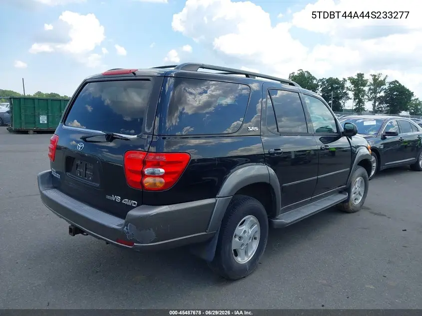 2004 Toyota Sequoia Sr5 V8 VIN: 5TDBT44A44S233277 Lot: 45487678