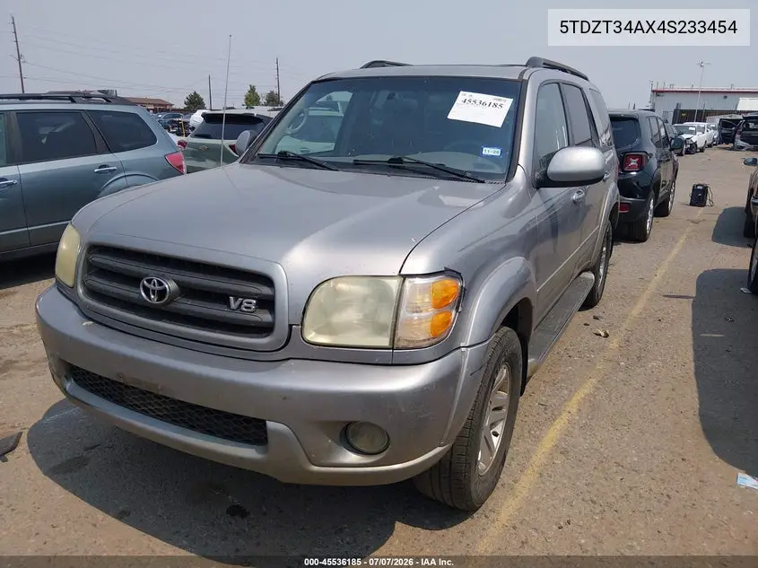 2004 Toyota Sequoia Sr5 V8 VIN: 5TDZT34AX4S233454 Lot: 45536185