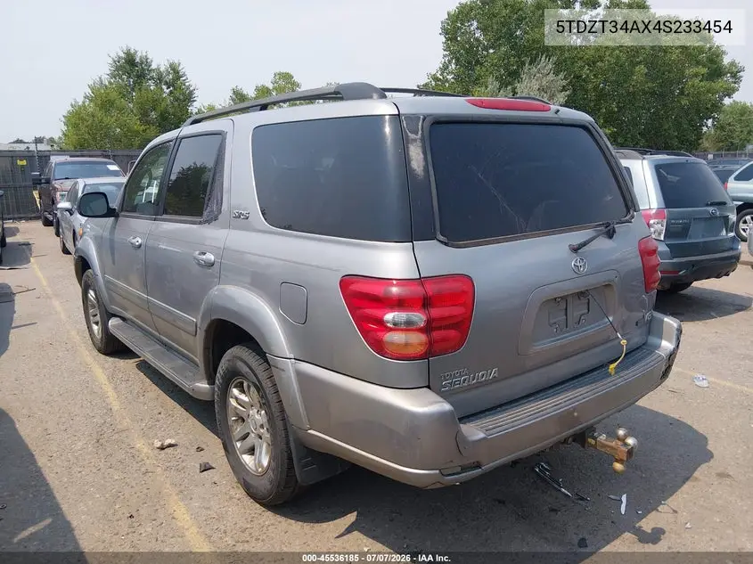 2004 Toyota Sequoia Sr5 V8 VIN: 5TDZT34AX4S233454 Lot: 45536185