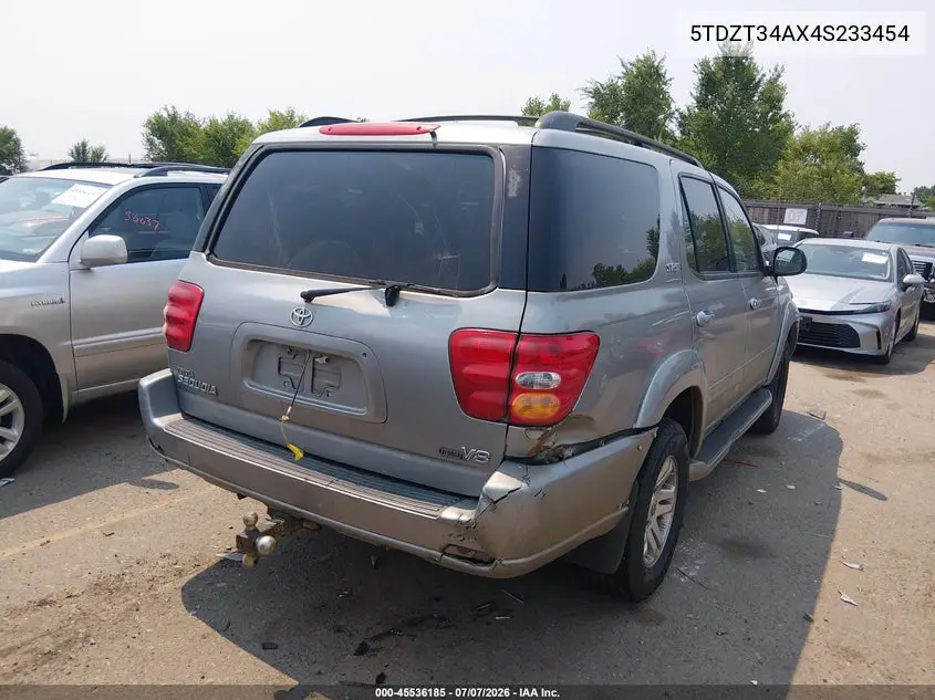 2004 Toyota Sequoia Sr5 V8 VIN: 5TDZT34AX4S233454 Lot: 45536185