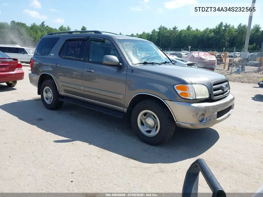 2004 Toyota Sequoia Sr5 V8 VIN: 5TDZT34A34S232565 Lot: 45545698