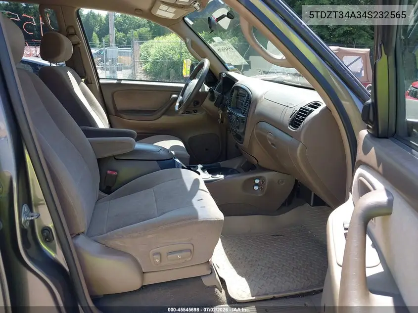 2004 Toyota Sequoia Sr5 V8 VIN: 5TDZT34A34S232565 Lot: 45545698