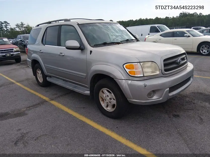 2004 Toyota Sequoia Sr5 V8 VIN: 5TDZT34A54S223298 Lot: 45606455