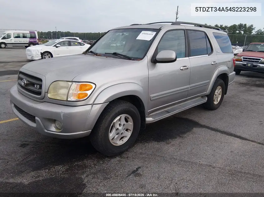 2004 Toyota Sequoia Sr5 V8 VIN: 5TDZT34A54S223298 Lot: 45606455