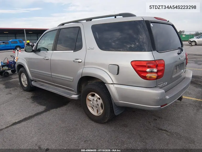 2004 Toyota Sequoia Sr5 V8 VIN: 5TDZT34A54S223298 Lot: 45606455