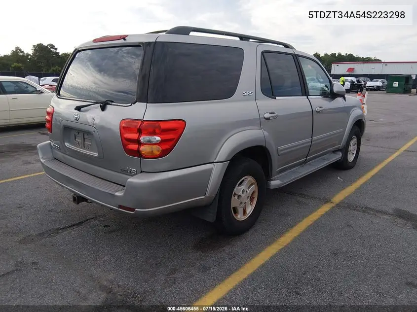 2004 Toyota Sequoia Sr5 V8 VIN: 5TDZT34A54S223298 Lot: 45606455