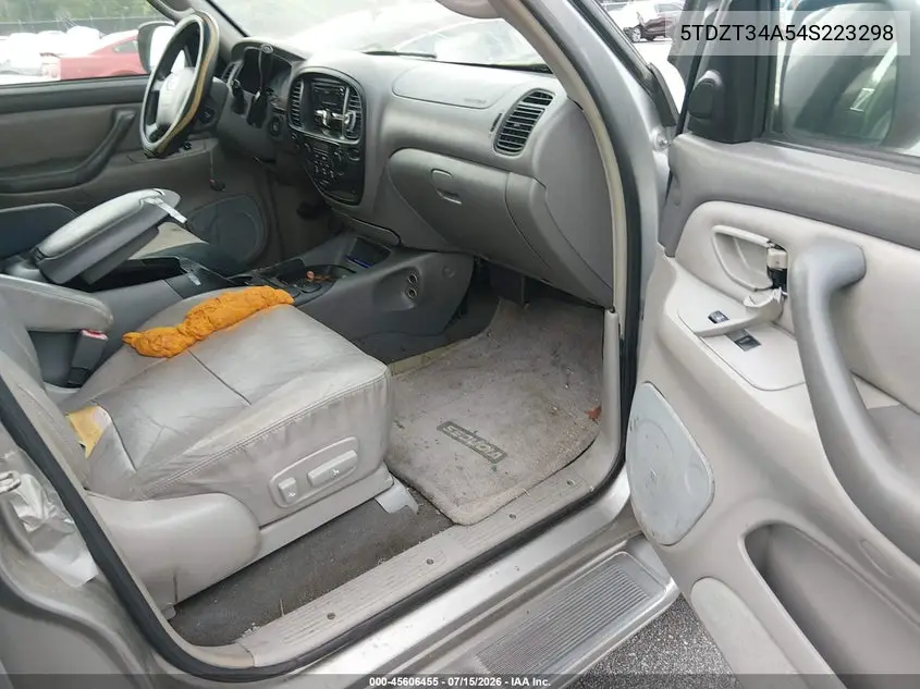 2004 Toyota Sequoia Sr5 V8 VIN: 5TDZT34A54S223298 Lot: 45606455