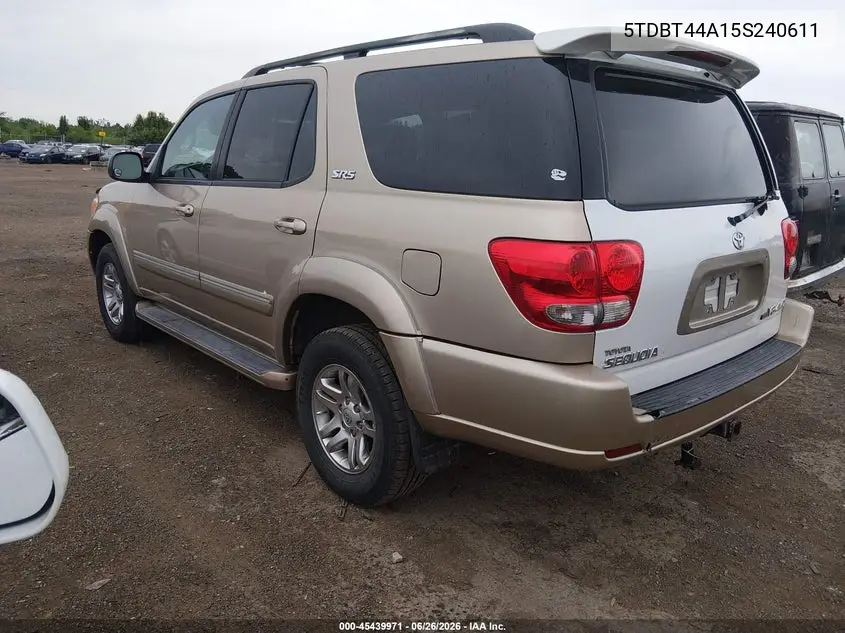 2005 Toyota Sequoia Sr5 V8 VIN: 5TDBT44A15S240611 Lot: 45439971
