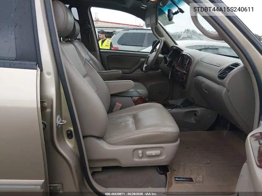 2005 Toyota Sequoia Sr5 V8 VIN: 5TDBT44A15S240611 Lot: 45439971